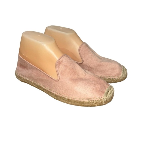 GAP Women's Size 8 Faux Suede Slip on Espadrille Loafer Dusty Rose - Picture 1 of 9